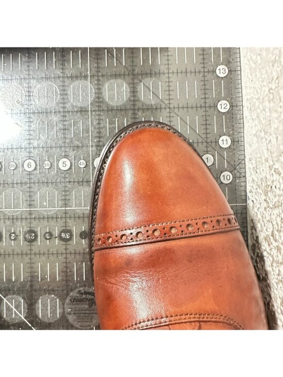 Barker Men Sz 7 US 8 Brown Tan Leather Brogue Cap Toe Lace Up Oxford Dress Shoes main image 7